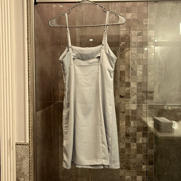 Like new Urban Outfitters lt. blue slip dress w/adjustable straps S-P & side zip - Picture 2 of 5